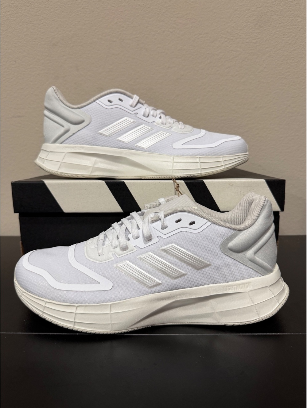 Size 8 - Adidas Women’s Duramo 10 “White Zero Metallic Grey”